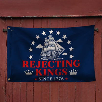 Rejecting Kings Since 1776 No Kings Grommet Flag TQN5656TNB