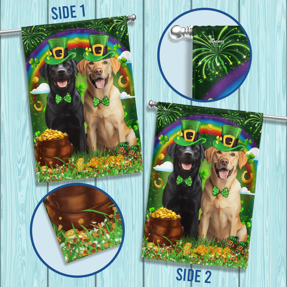 Labrador Retrieve Happy Saint Patrick's Day Irish Flag TPT2629NGT