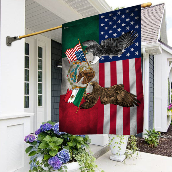 Mexico. Mexican American Eagle Flag TPT218Fv1