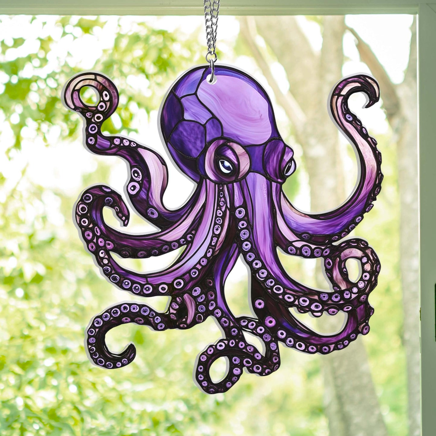Octopus Suncatcher Acrylic Window Hanging MLN4335HVN