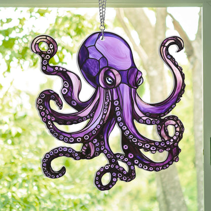 Octopus Suncatcher Acrylic Window Hanging MLN4335HVN