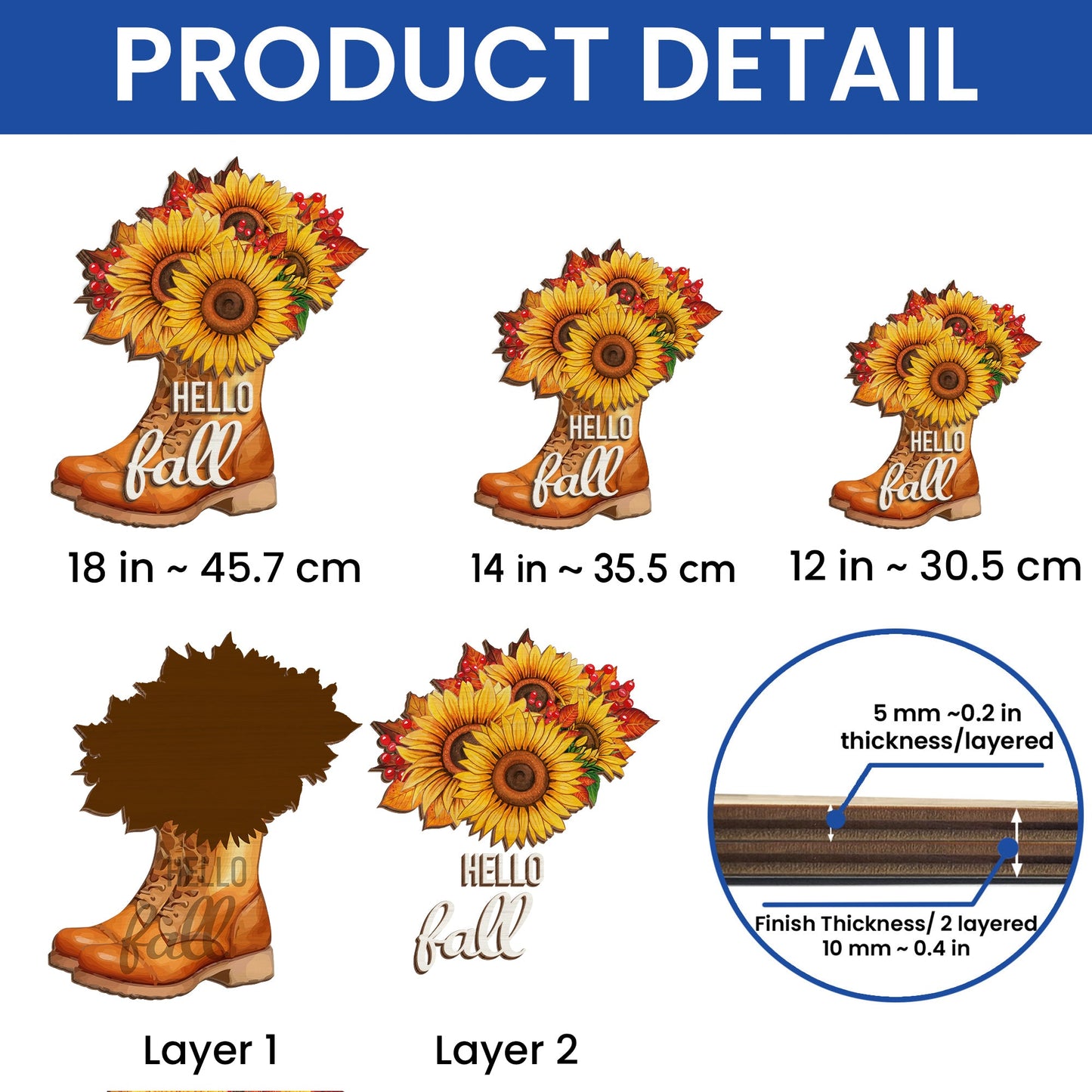 Autumn Gifts, Hello Fall 3D Hanging Sign HTT343DS