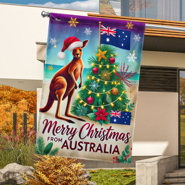 Australia Christmas Kangaroo Christmas Tree Australian Flag MLN4300F