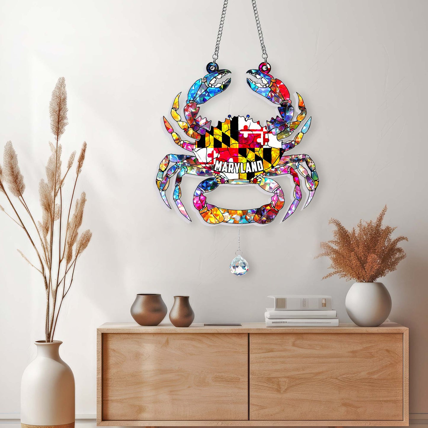 Maryland Crab Hologram Window Hanging MLN6059HVN