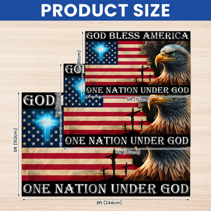 Patriot Eagle Christian God Bless America One Nation Under God Grommet Flag MLN5766NTH