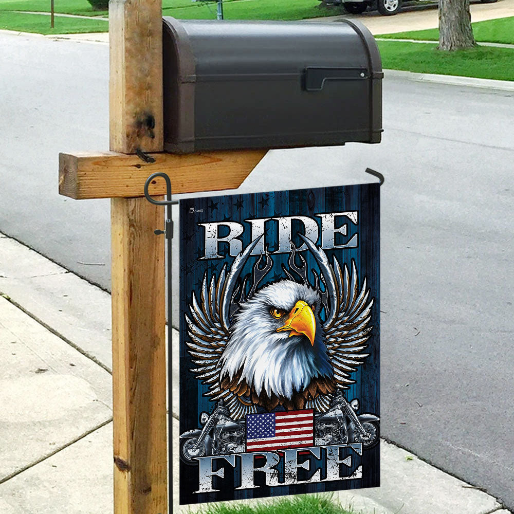 Biker - Ride Free Flag