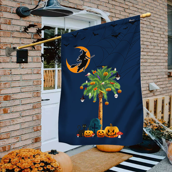 Halloween Witchcraft Pumpkins Palm Tree South Carolina Flag MLN1753F