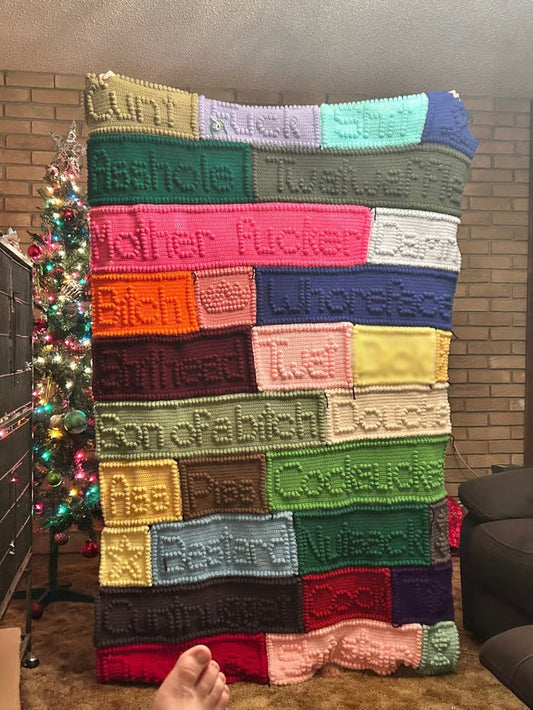 ⏰Christmas Sale 49% OFF🎄Handcrafted Funny Cussword Blanket