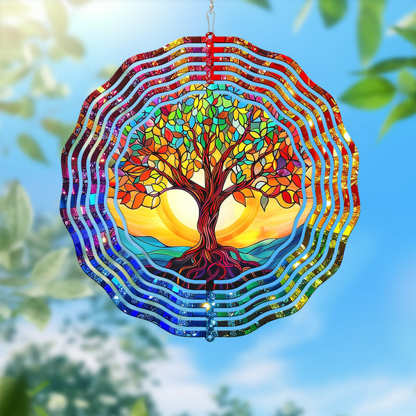 Colorful Tree Of Life Wind Spinner