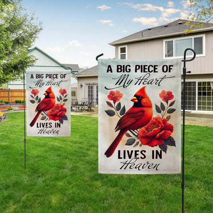 Cardinal Flag A Big Piece Of My Heart Lives In Heaven Flag MLN3687F
