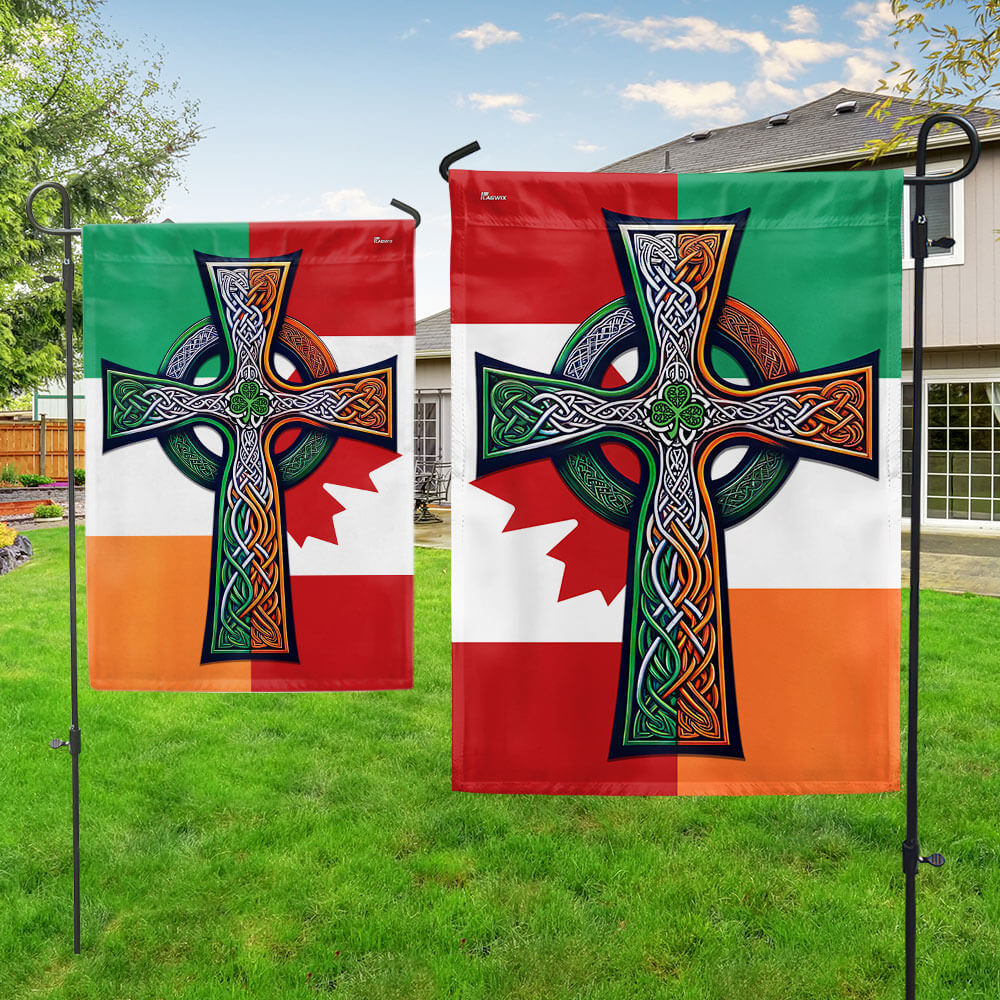 Irish Celtic Knot Cross St. Patrick’s Day Canada Irish Candian Flag TPT2608F