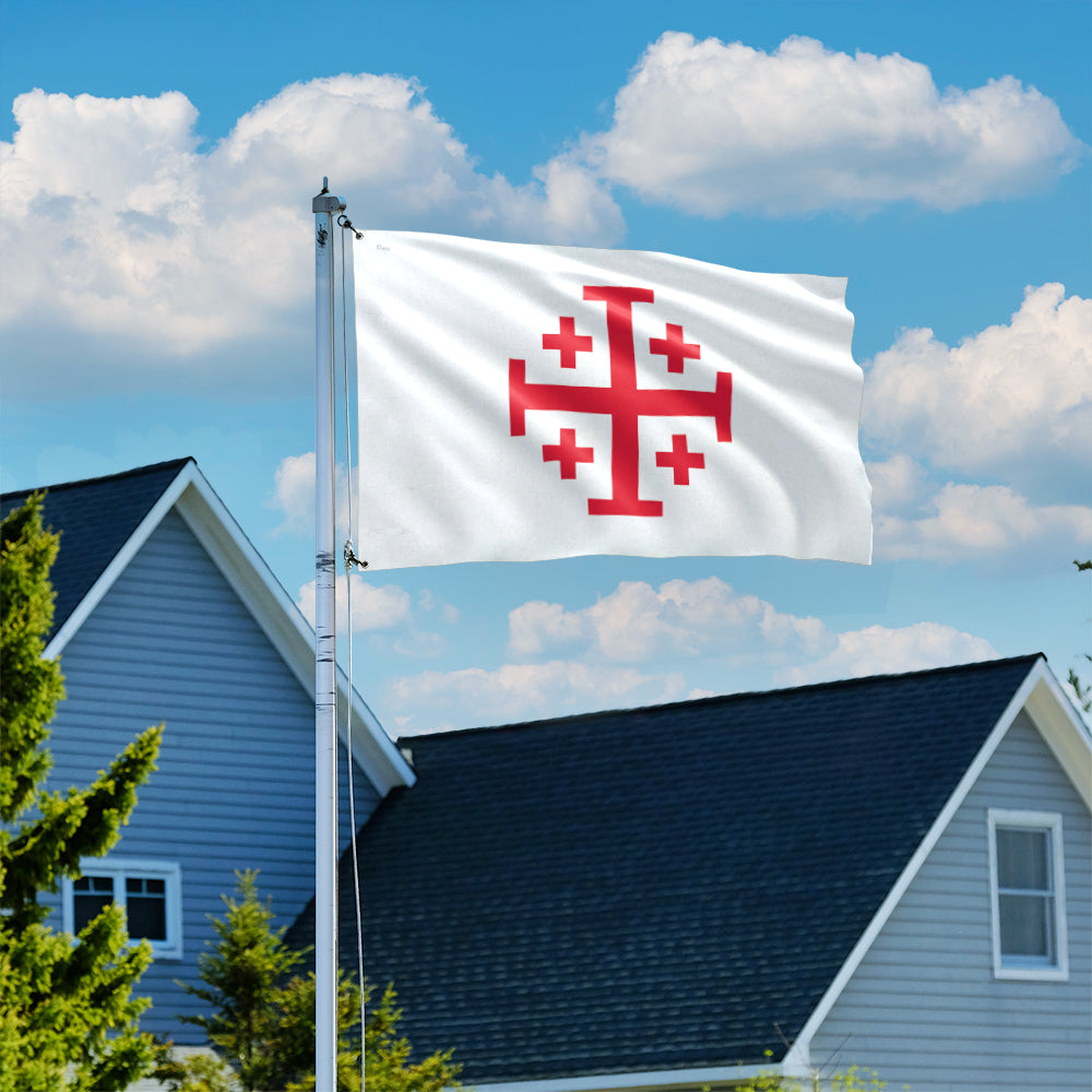 Jerusalem Catholic Cross Flag Crusader Grommet Flag TQN5404NTH