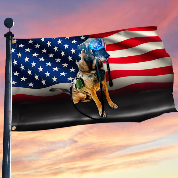 Custom Warrior Dog Grommet Flag QNN436GFb