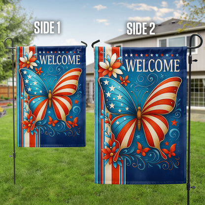 Patriotic Butterfly American Us Flag LHB304HVN