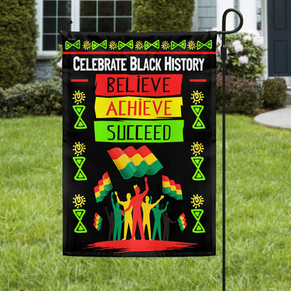 Black History Month Believe  Achieve Succeed Flag MLN840F