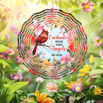 Memorial Red Cardinal Floral Wind Spinner VTM1056NTH