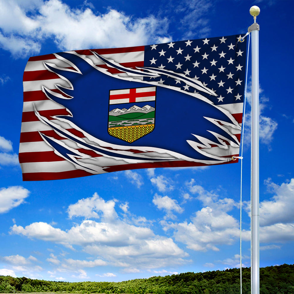 Alberta and America Grommet Flag BNT518GFv2