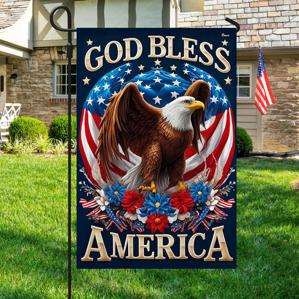 Flagwix American Flag - God Bless America Eagle Flag MLN3040F