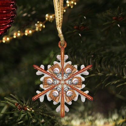 Baseball Custom- Shaped Ornament Snow Flake NNT137O
