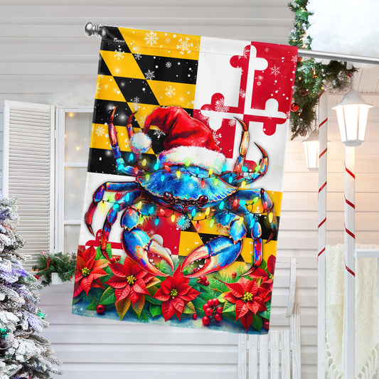 Maryland Christmas Crab Flag MLN4212F