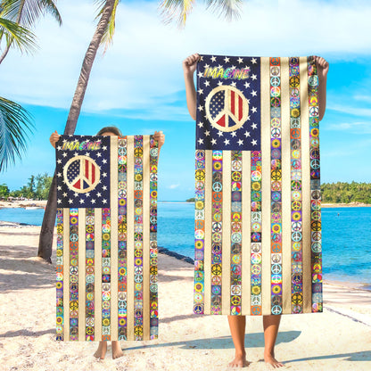 Peace Sign Hippie Beach Towel MLN5762LTH
