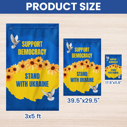 Stand with Ukraine Support Democracy Flag MLN5334PMN