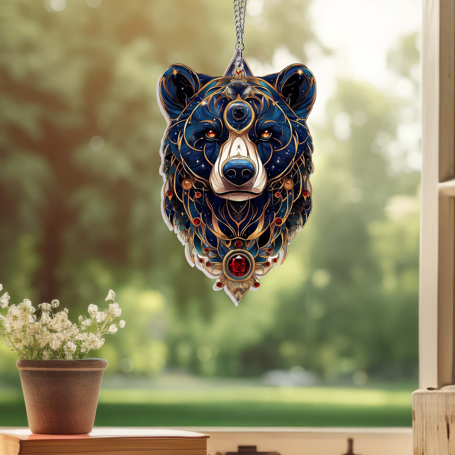 Bear Suncatcher Wildlife Animal Acrylic Hanging Sign TQN4444AS