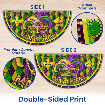 Mardi Gras Non-Pleated Fan Flag TPT2575FL