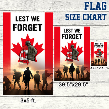Canadian Veteran Flag Lest We Forget BNN186F