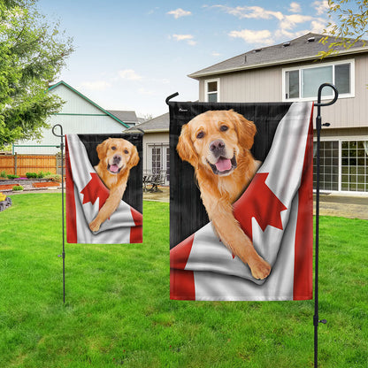Canadian Dogs Golden Retriever Flag VTM1183TDH