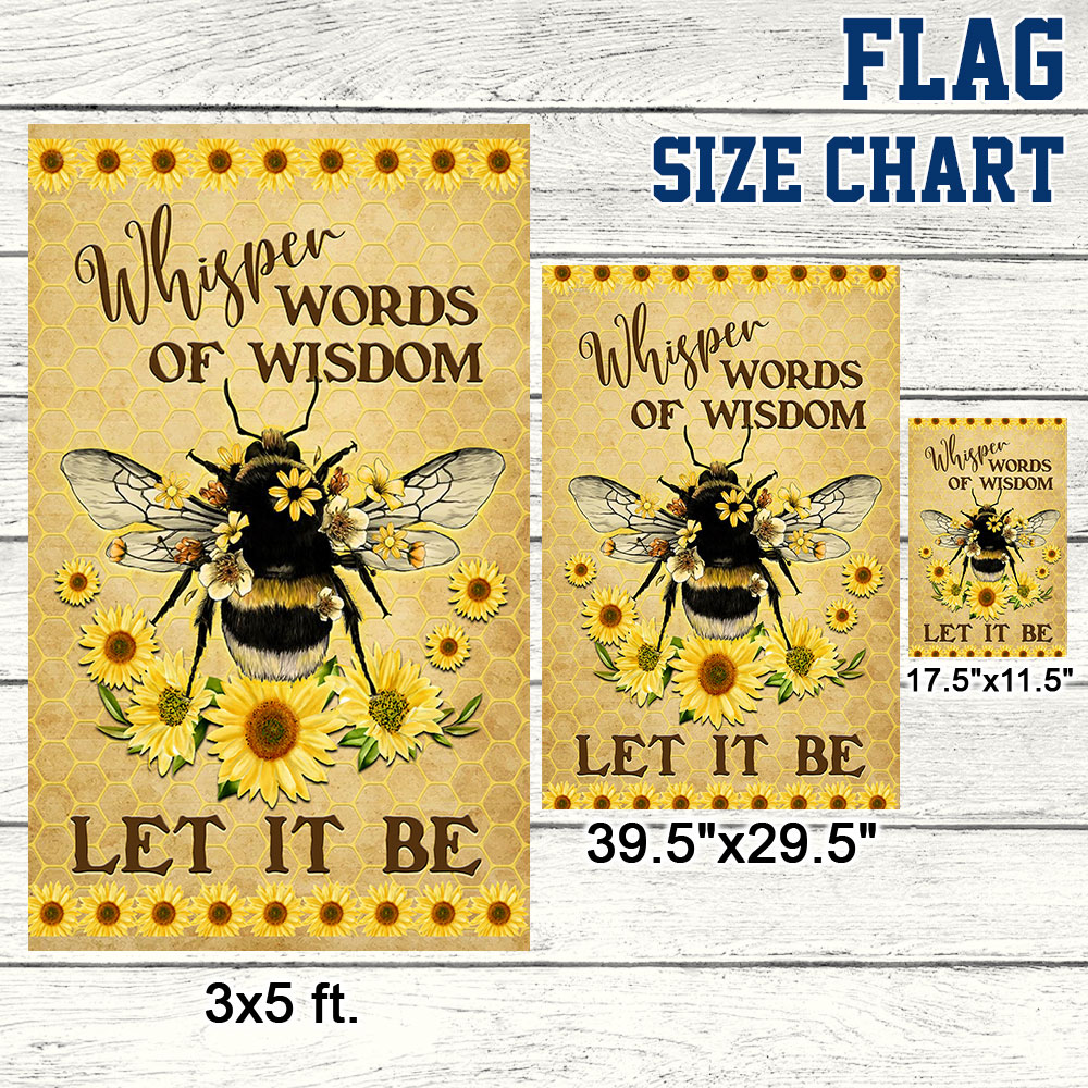 Bee Hippie Flag Whisper Words Of Wisdom Let It Be MLN358F