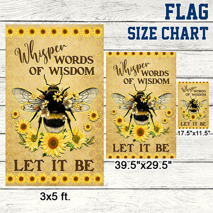 Bee Hippie Flag Whisper Words Of Wisdom Let It Be MLN358F