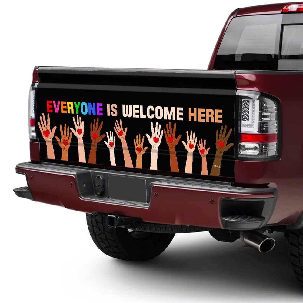 Teacher Idaho Everyone Is Welcome Here Truck Tailgate Decal Sticker Wrap TQN5118TNB