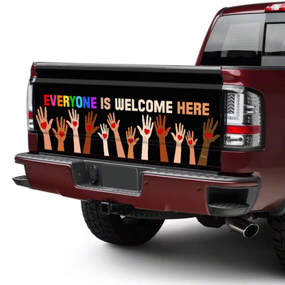 Teacher Idaho Everyone Is Welcome Here Truck Tailgate Decal Sticker Wrap TQN5118TNB
