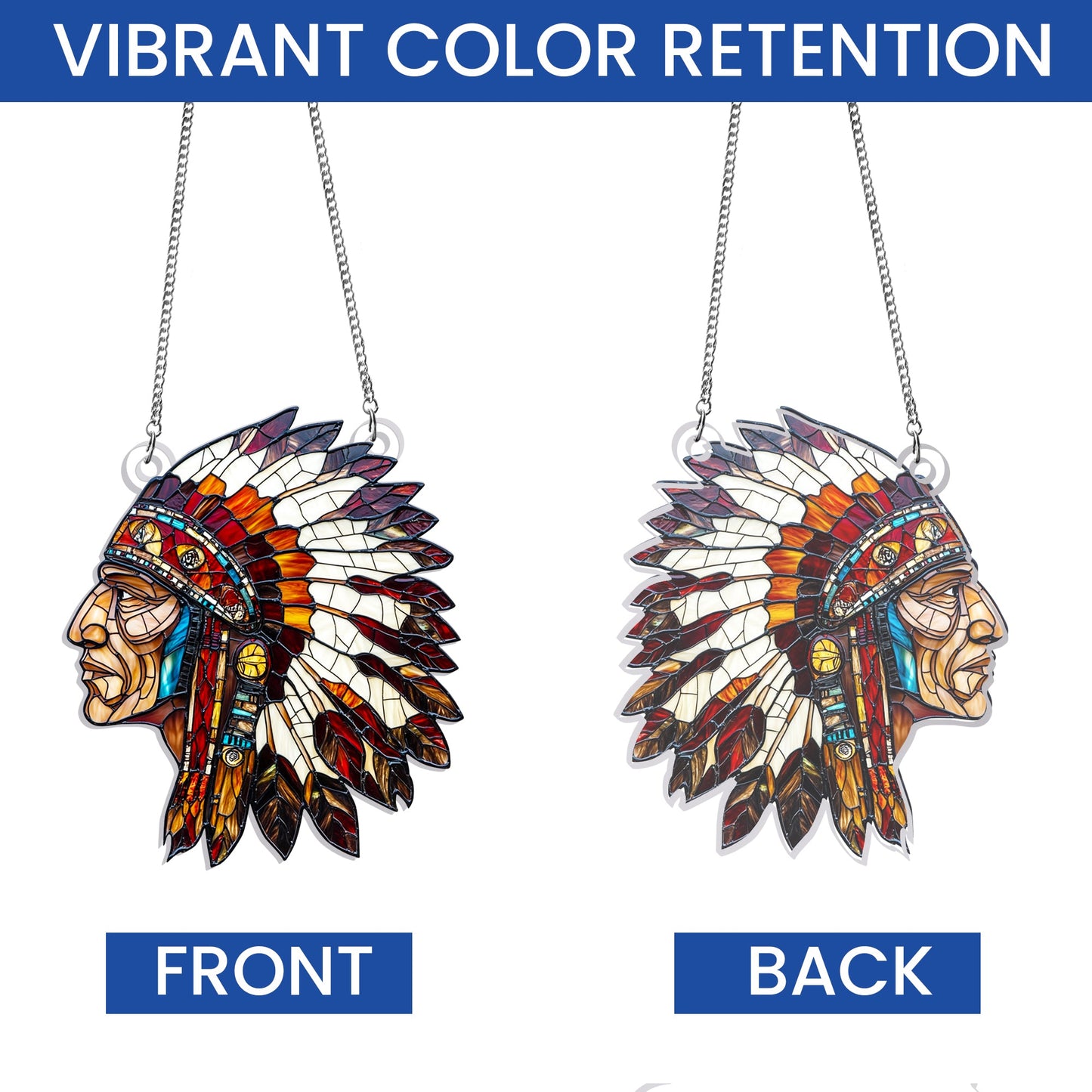 Native American Suncatcher Acrylic Hanging Sign TQN4577AS
