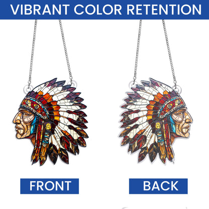 Native American Suncatcher Acrylic Hanging Sign TQN4577AS
