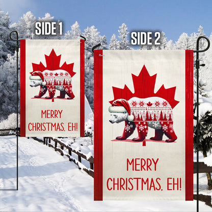 Bear Christmas Canadian Flag TQN2076F