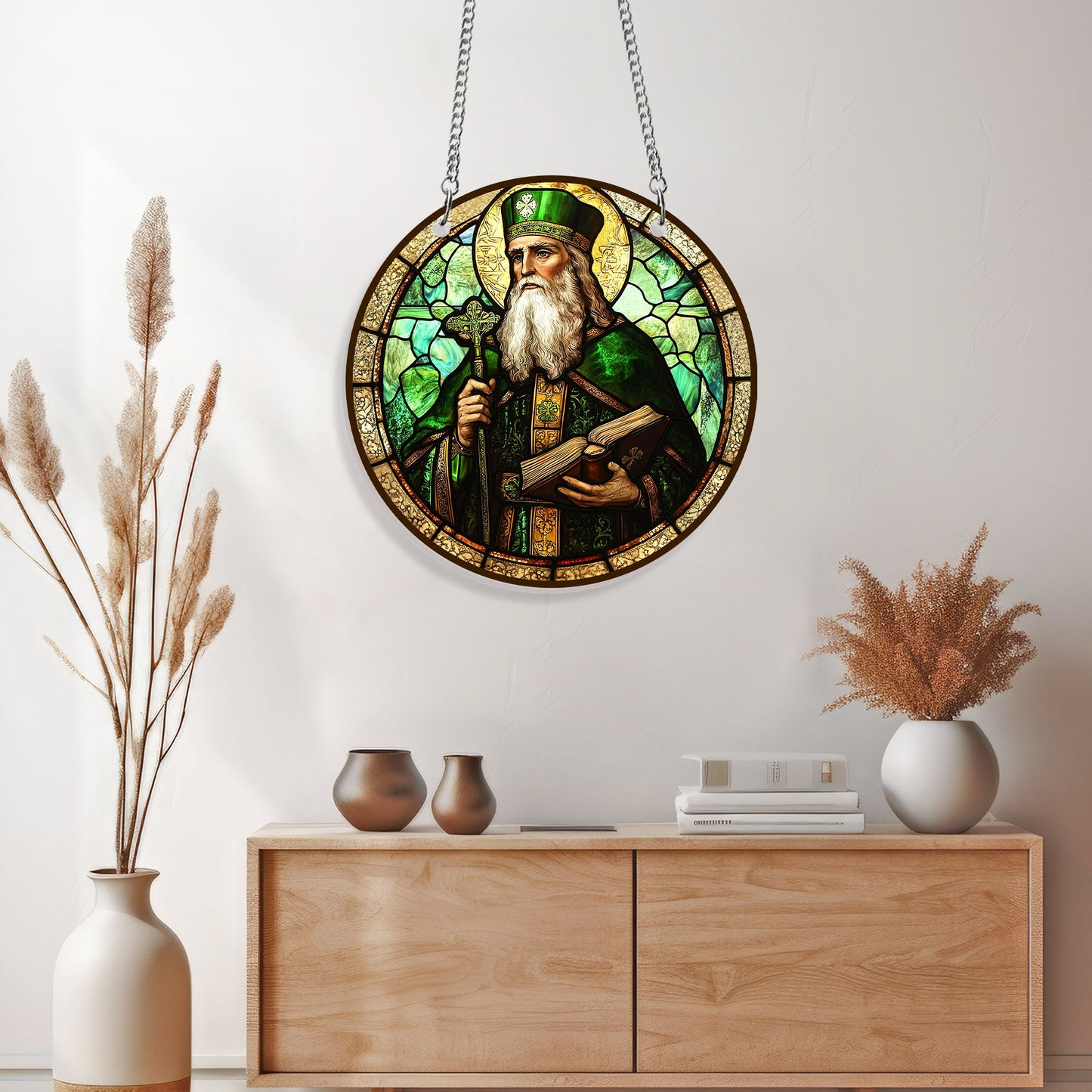 Saint Patrick St. Patrick's Day Suncatcher Acrylic Hanging Sign MLN5009AS