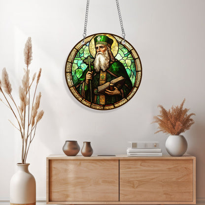Saint Patrick St. Patrick's Day Suncatcher Acrylic Hanging Sign MLN5009AS