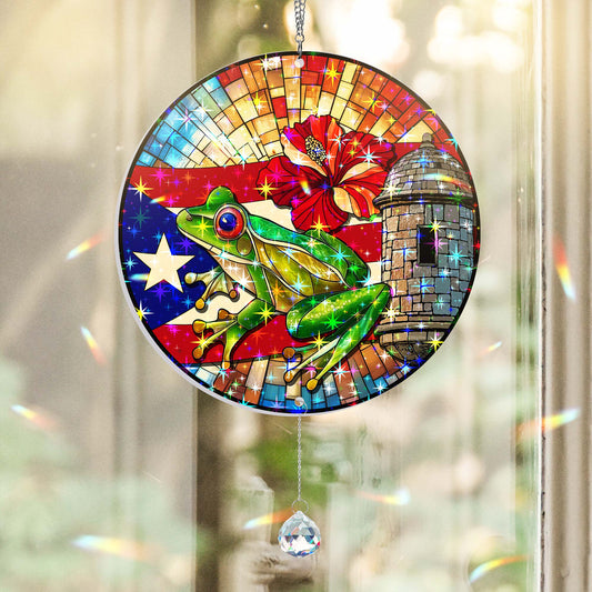 Puerto Rico Hologram Window Hanging VTM1519NGT