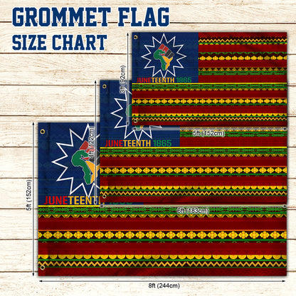 Black History Month Grommet Flag Juneteenth 1865 BNN140GF
