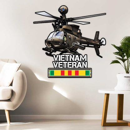 Huey Helicopter Vietnam War Memorial Hanging Metal Sign DBD2687F