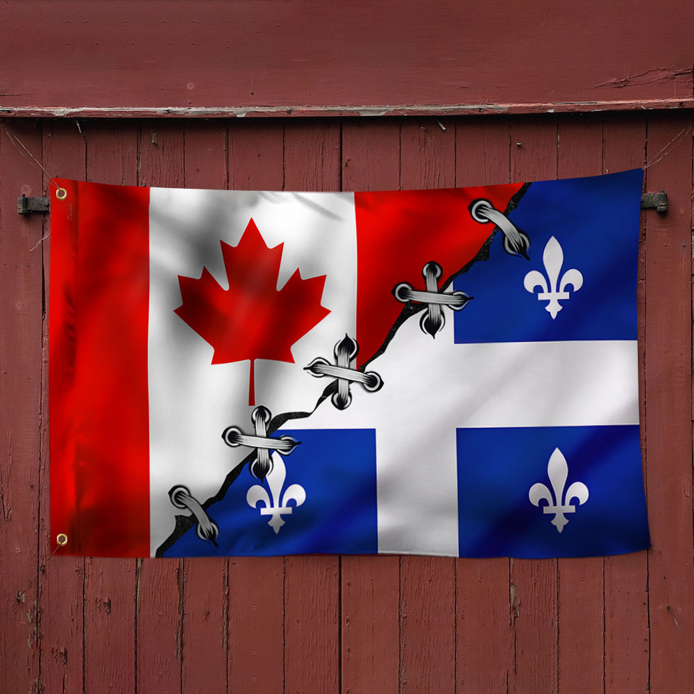 Canadian Quebec Grommet Flag QNN196GFv1