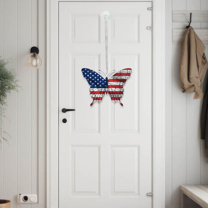 Patriotic Butterfly 4th Of july Suncatcher Window Hanging TQN5461NTH