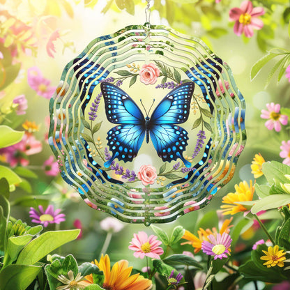 Spring Floral Butterfly Wind Spinner TPT2612TNB