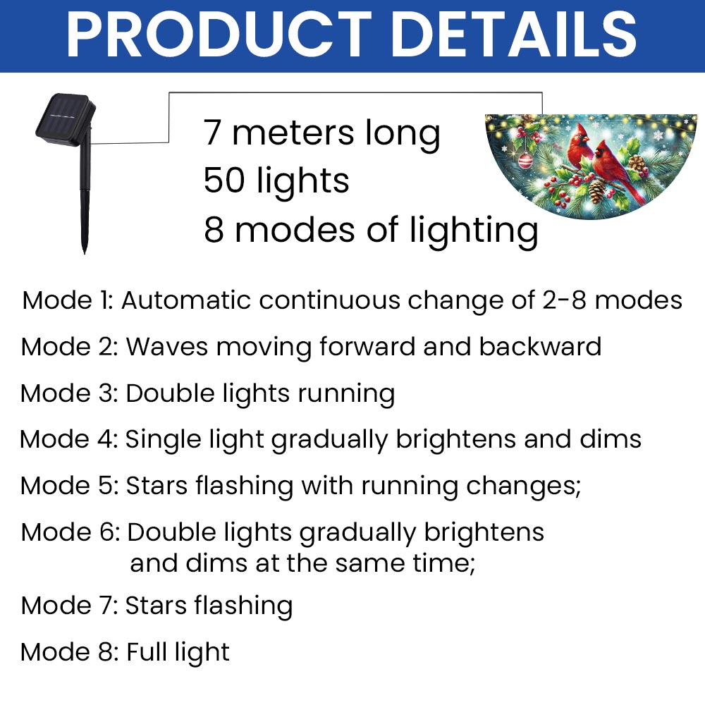 Cardinal Christmas Winter Red Bird Xmas Solar LED Fan Flag TQN4244SL