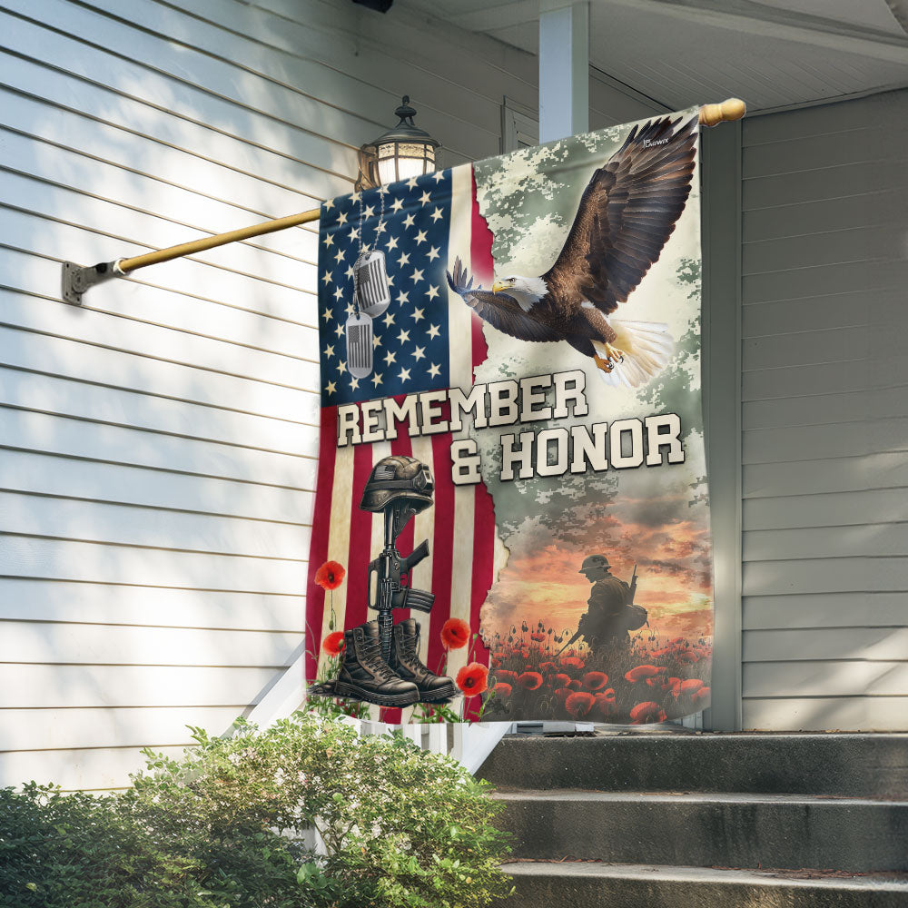 Memorial Day Veteran Remember & Honor Flag NNT02DTD