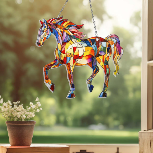 Colorful Horse Equine Lovers Suncatcher Acrylic Hanging TQN4291AS