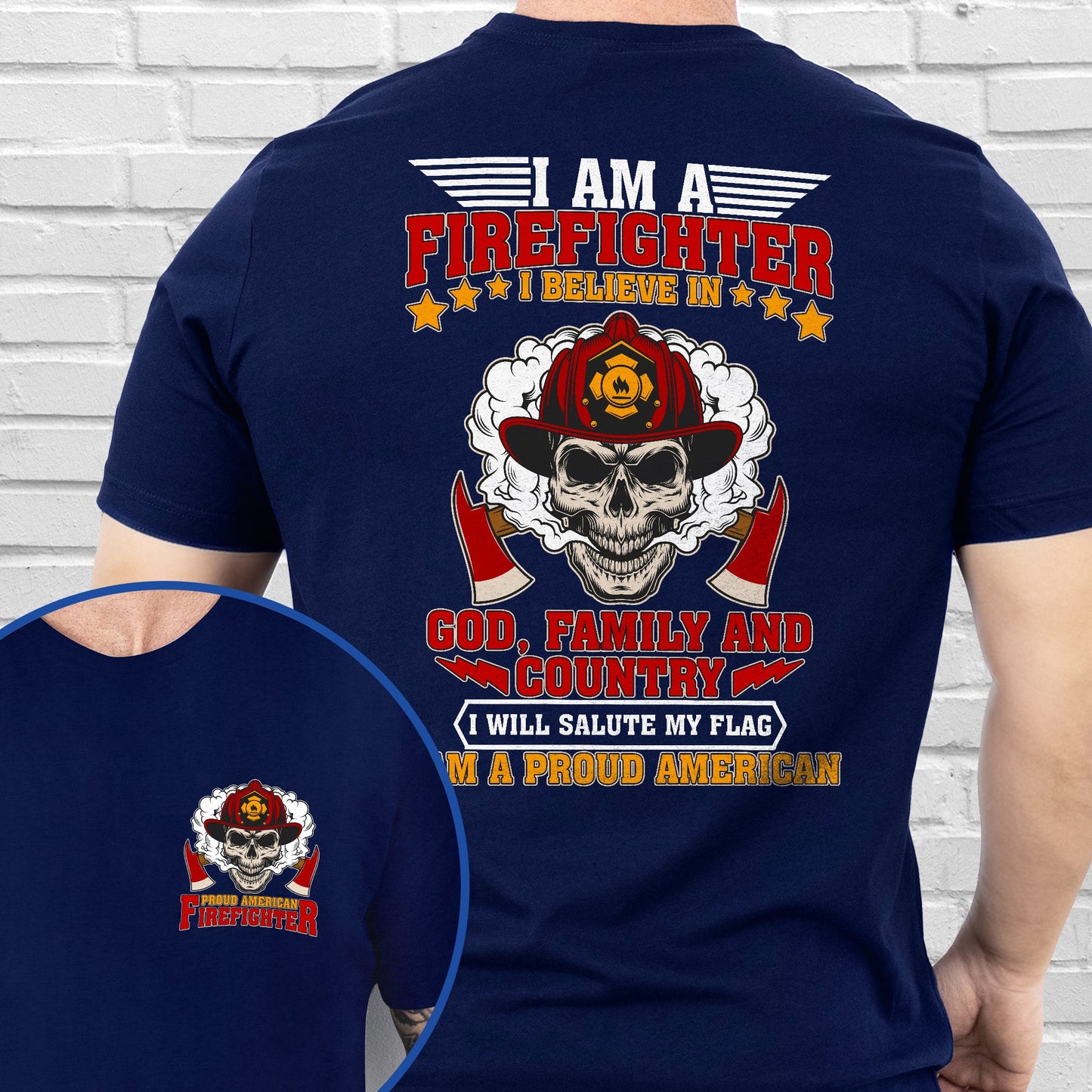Proud American Firefighter T-Shirt TPT2696NGT