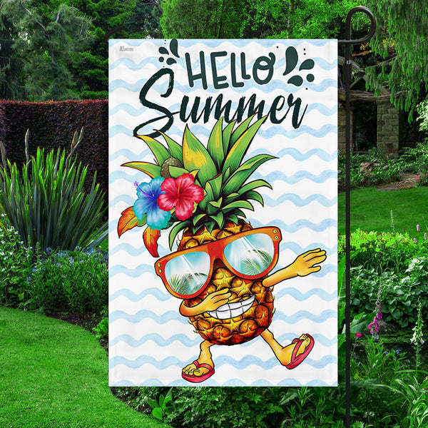 Funny Pineapple Hello Summer Flag TQN1446F